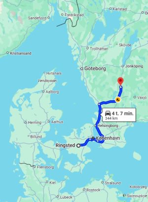 Rute på kort